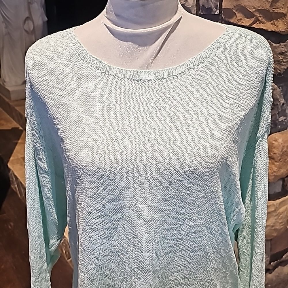 Chicos Mint Green Light Weight Pullover Sweater S… - image 1